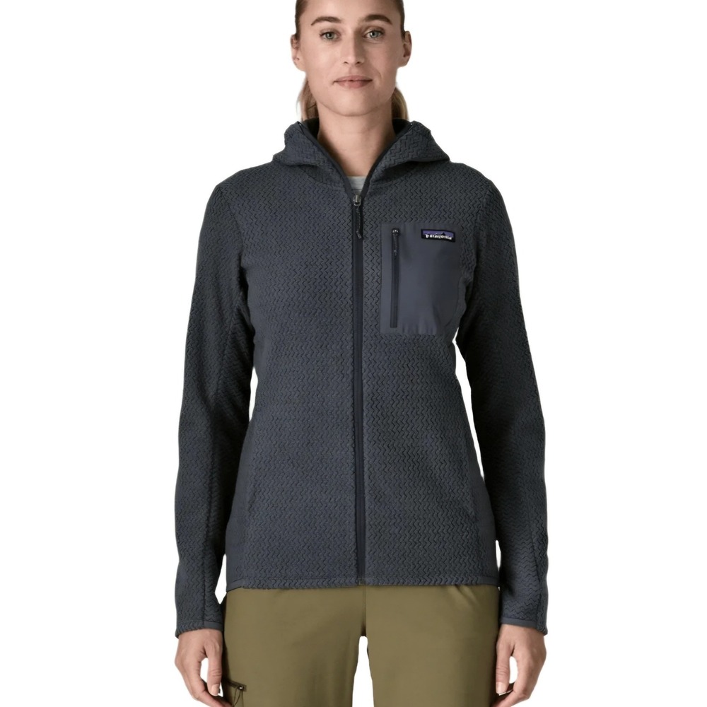 Patagonia R1 Air Dark Gray Zip Recycled Hoodie sz M Outdoor Sporty Athleisure